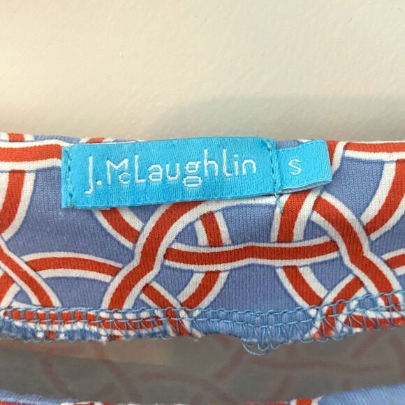 J. McLaughlin Catalina Cloth Sage Ruched Dress Long Sleeve Printed Preppy Office - Picture 6 of 8